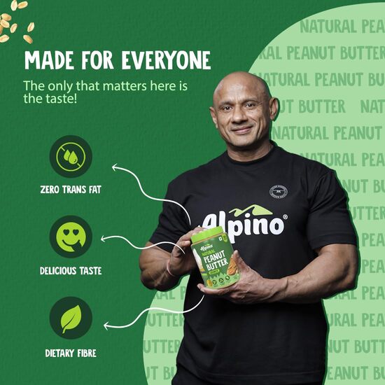 Natural Peanut Butter Smooth, Unsweetened, 100% Roasted Peanuts - 30% Protein, Source of Healthy Fats, No Added Sugar & Salt