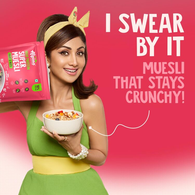 Protein-Rich Super Muesli Fruit & Nuts - 63% Whole Grains, 15% Fruits & Nuts - 16% Protein, Source of Dietary Fibre & Healthy Fats