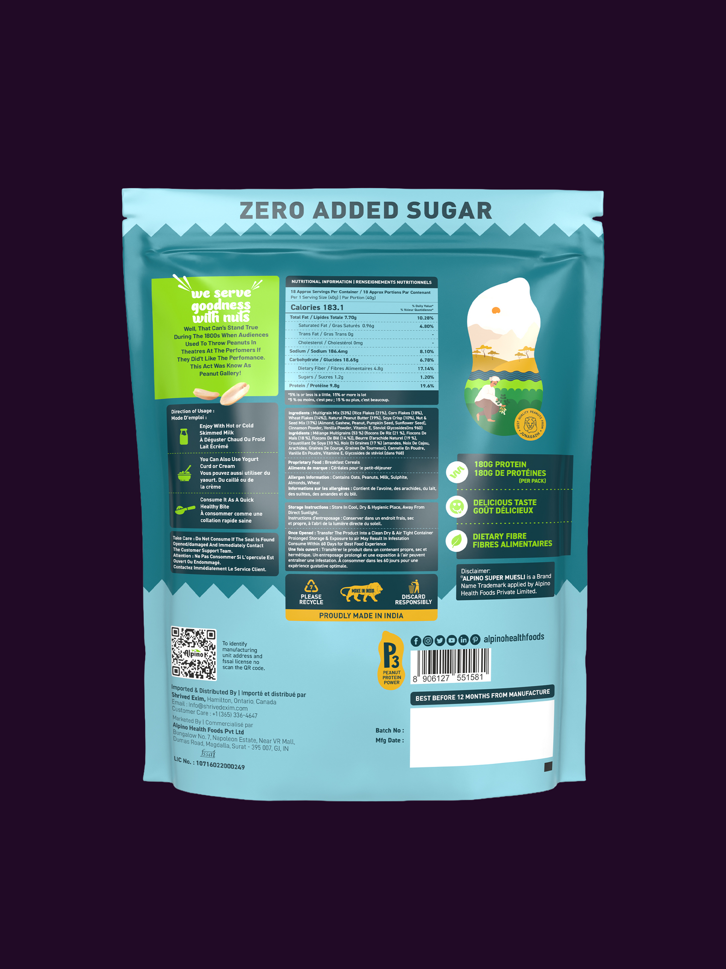 Alpino Super Muesli Cinnamon