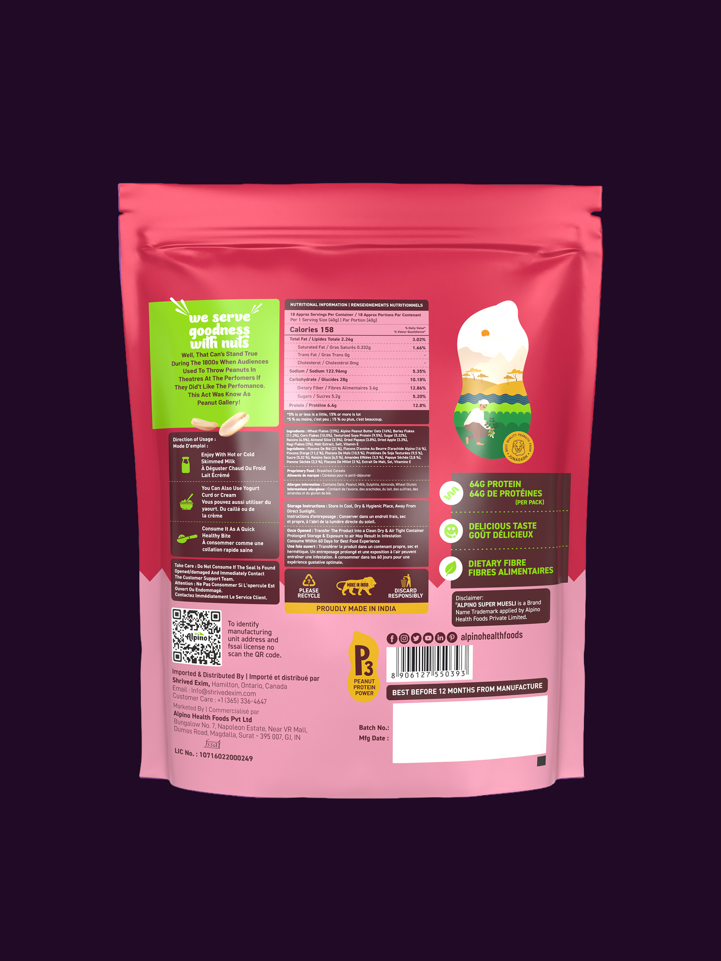Alpino Super Muesli Fruit and Nut