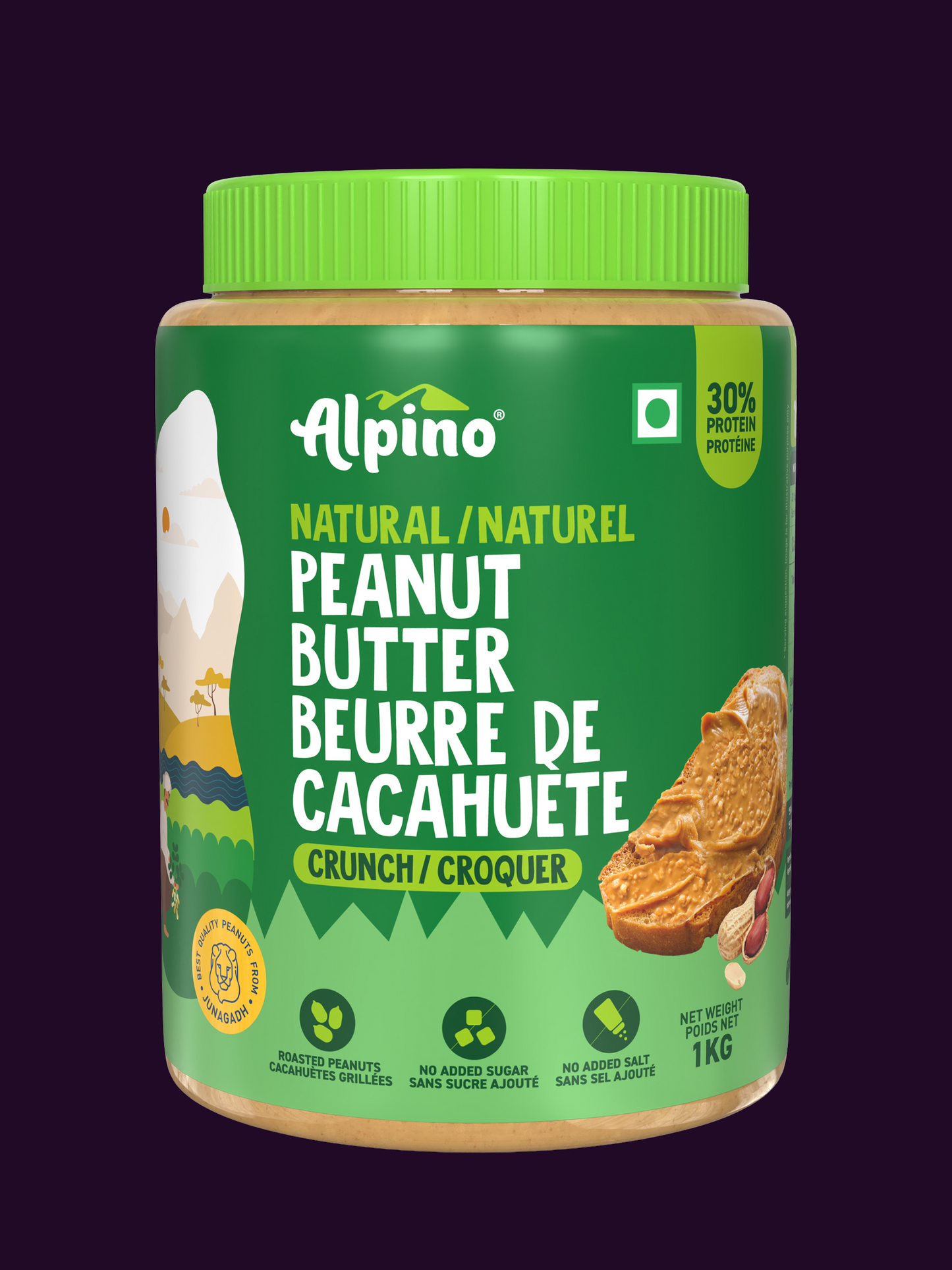 Alpino Natural Peanut Butter Crunchy