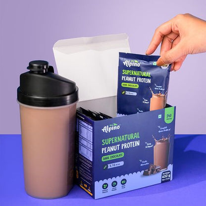 Supernatural Peanut Protein Powder Dark Chocolate – Roasted Peanuts, Cocoa Powder & Monk Fruit - 24g Protein, 5.1g BCAAs, No Added Sugar - World’s First Peanut Protein Isolate