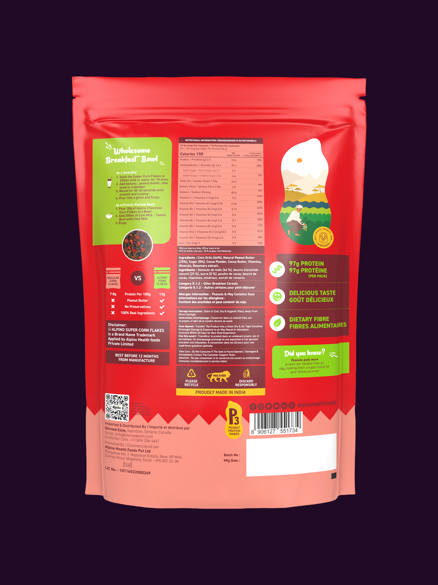 Alpino Super Corn Flakes Chocolate